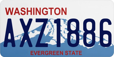 WA license plate AXZ1886