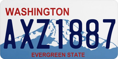 WA license plate AXZ1887