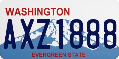 WA license plate AXZ1888