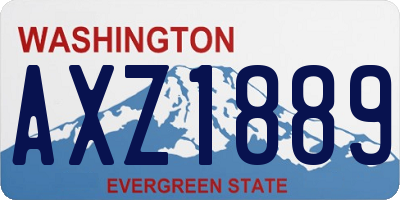 WA license plate AXZ1889
