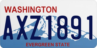 WA license plate AXZ1891