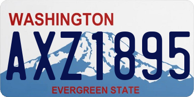 WA license plate AXZ1895