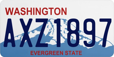 WA license plate AXZ1897