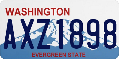 WA license plate AXZ1898