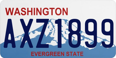 WA license plate AXZ1899