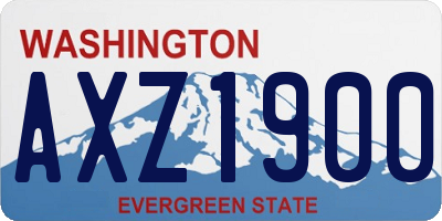 WA license plate AXZ1900