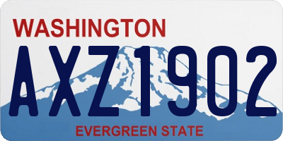 WA license plate AXZ1902