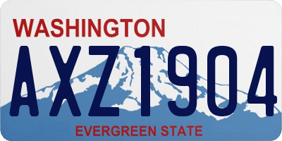 WA license plate AXZ1904