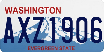 WA license plate AXZ1906