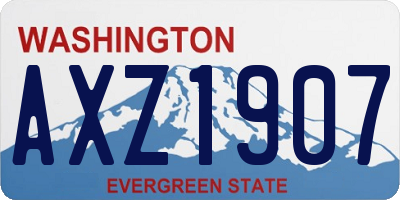 WA license plate AXZ1907