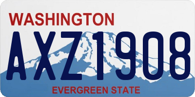 WA license plate AXZ1908
