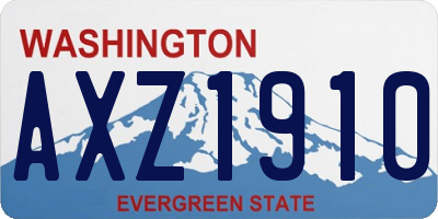 WA license plate AXZ1910