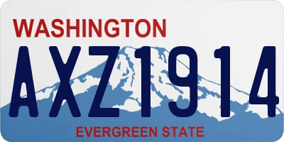 WA license plate AXZ1914