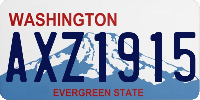 WA license plate AXZ1915