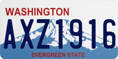 WA license plate AXZ1916