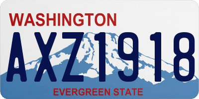 WA license plate AXZ1918