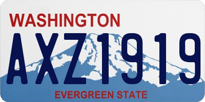 WA license plate AXZ1919