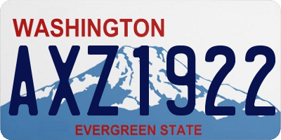 WA license plate AXZ1922