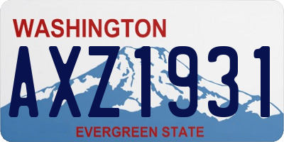 WA license plate AXZ1931