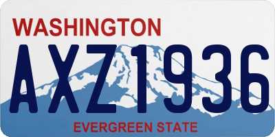 WA license plate AXZ1936
