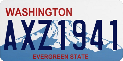 WA license plate AXZ1941
