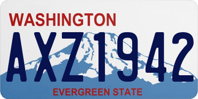 WA license plate AXZ1942