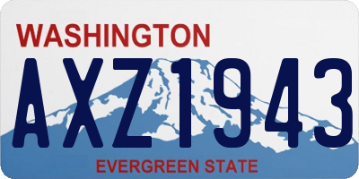 WA license plate AXZ1943