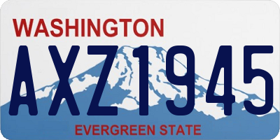 WA license plate AXZ1945
