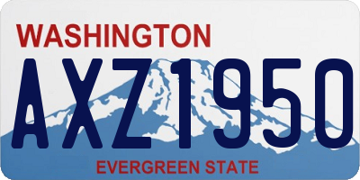 WA license plate AXZ1950
