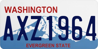 WA license plate AXZ1964