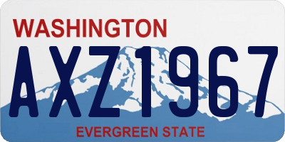 WA license plate AXZ1967