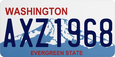 WA license plate AXZ1968