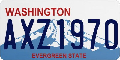 WA license plate AXZ1970