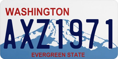 WA license plate AXZ1971