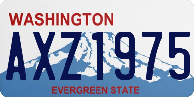 WA license plate AXZ1975