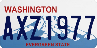 WA license plate AXZ1977