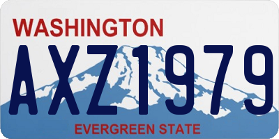 WA license plate AXZ1979