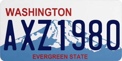 WA license plate AXZ1980
