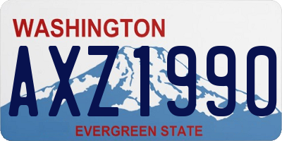 WA license plate AXZ1990