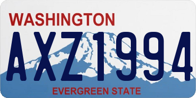 WA license plate AXZ1994