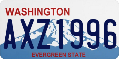 WA license plate AXZ1996