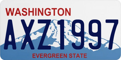 WA license plate AXZ1997