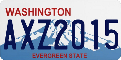 WA license plate AXZ2015
