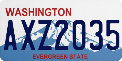 WA license plate AXZ2035