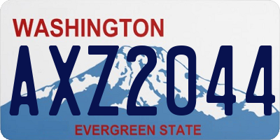 WA license plate AXZ2044