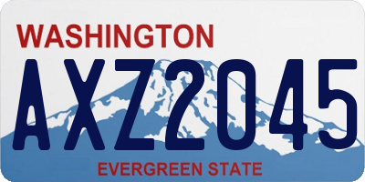 WA license plate AXZ2045