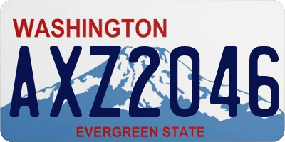 WA license plate AXZ2046