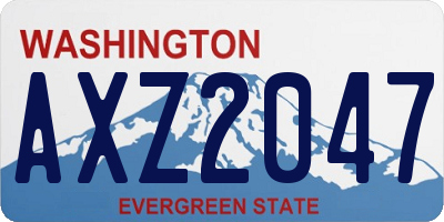 WA license plate AXZ2047