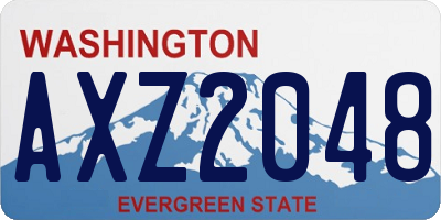 WA license plate AXZ2048