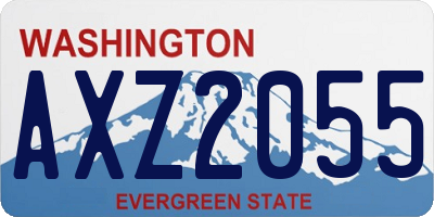 WA license plate AXZ2055